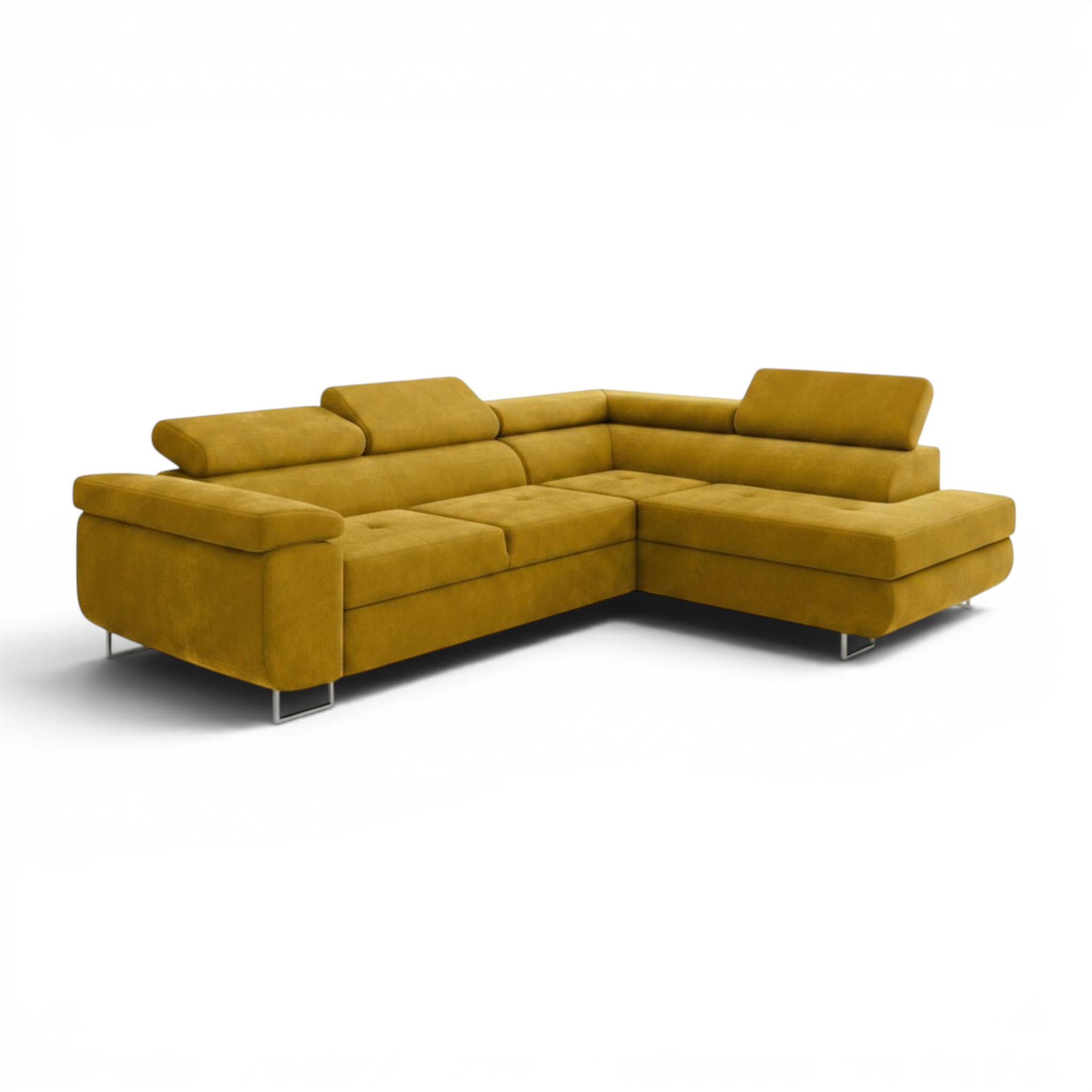 ECKSOFA Jade Mit Schlaffunktion - Gelb, Holzwerkstoff/Textil (275/202cm) - Fun Möbel