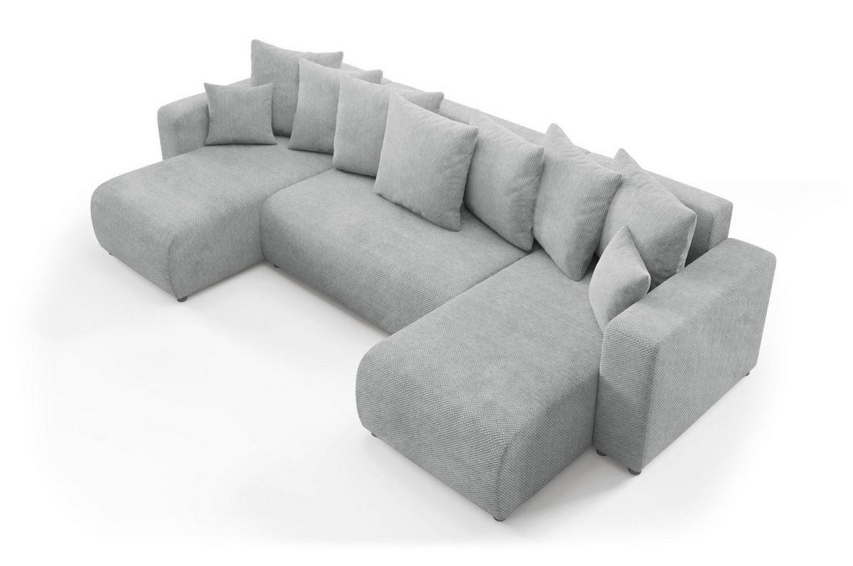 WOHNLANDSCHAFT mit Schlaffunktion Grau - Grau, Textil (318/88/145cm) - Furnisell