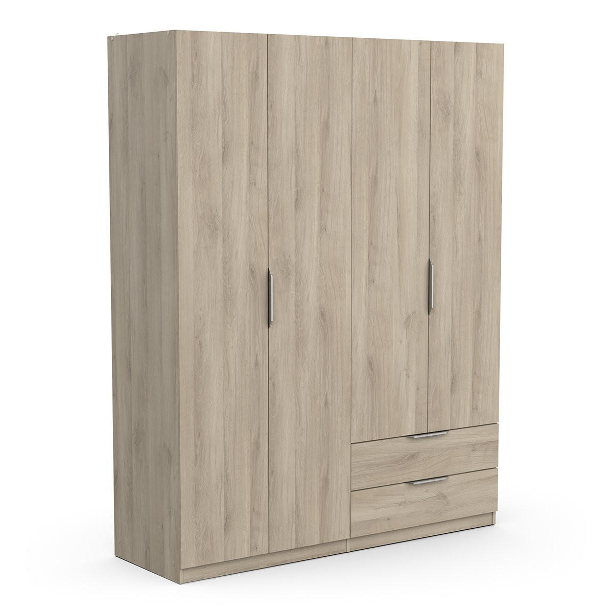 SCHRANK, 4 Türen - GHOST - Eiche - 157,3 x 51,1 x 203 cm - Beige, Holz (51.1/203/157.3cm) - Demeyere