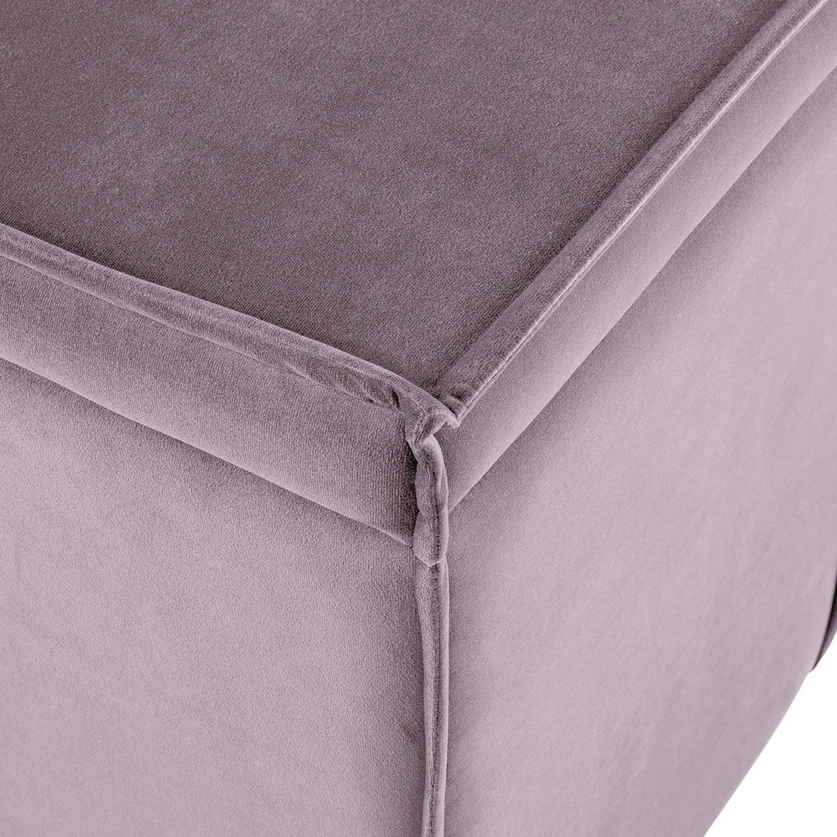 BETTTRUHE - Samt - Mauve, Kunststoff/Textil (140/51/40cm) - home24