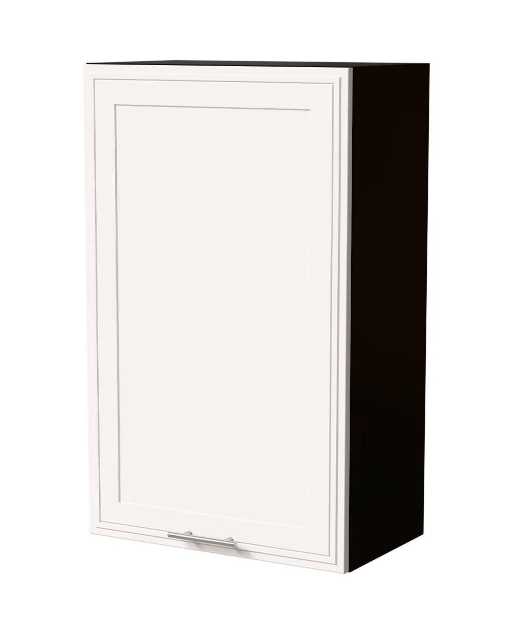 Feldmann-Wohnen Hängeschrank Weiß, Schwarz 60x96x32.5 cm