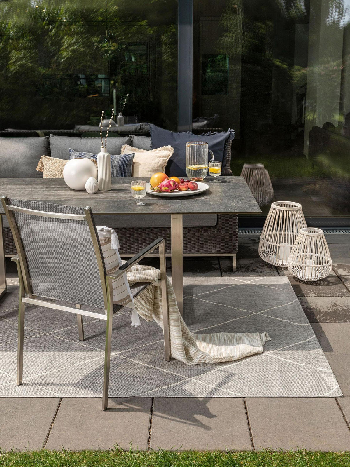 OUTDOORTEPPICH Metro Grau 200x290 cm - Grau, Kunststoff (200/1cm) - KUNSTLOFT