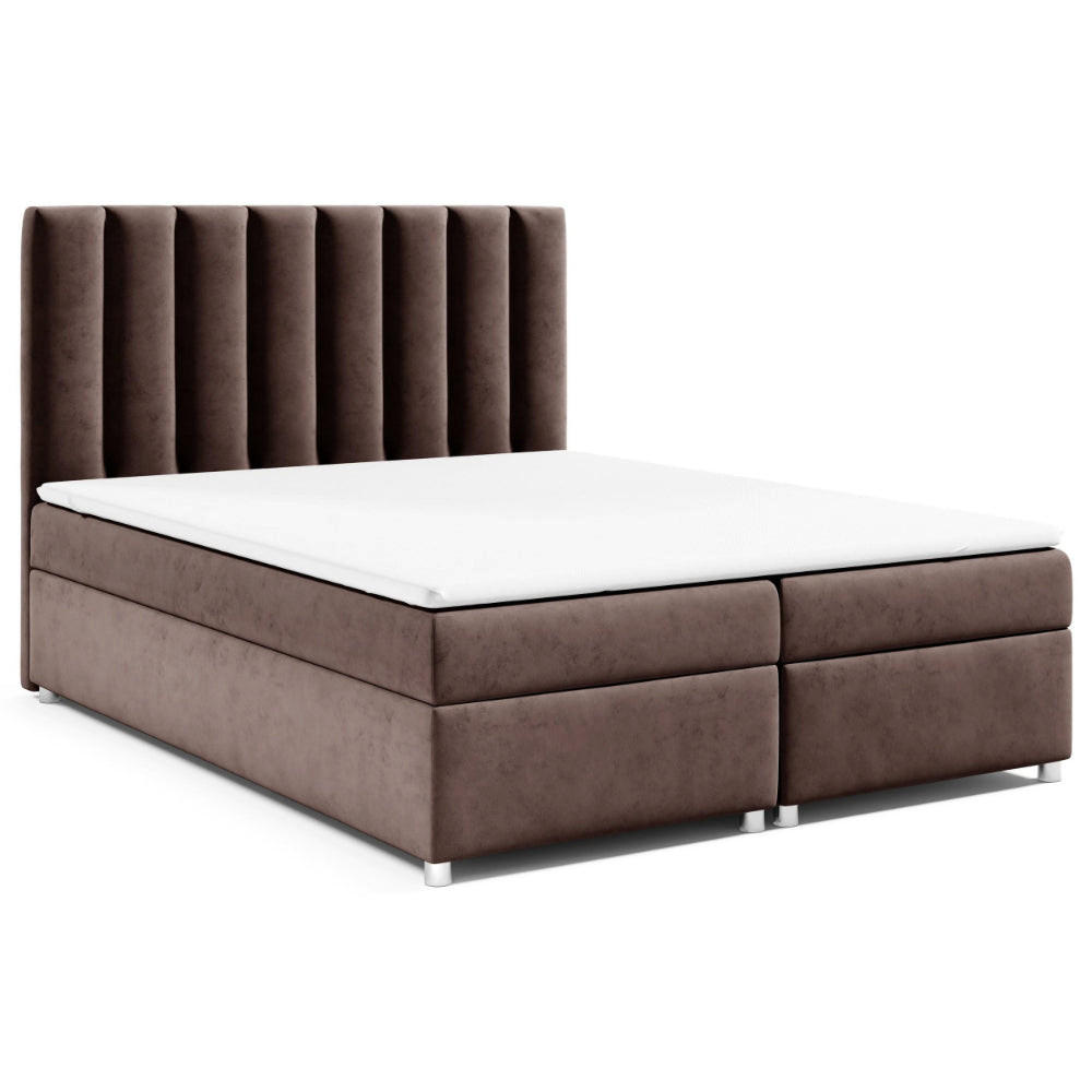 BOXBETT Trinity K-10 Bonellfederkern inkl. Topper - Braun, Holz/Holzwerkstoff (200/200cm) - Best For Home