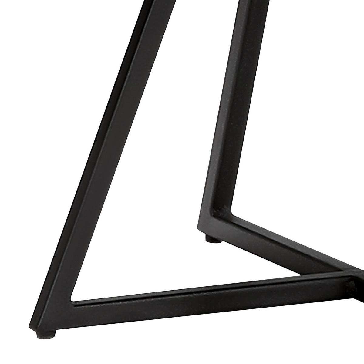 BEISTELLTISCH - Eiche / Schwarz - Eichefarben/Schwarz, Holzwerkstoff/Metall (50/50/45cm) - home24
