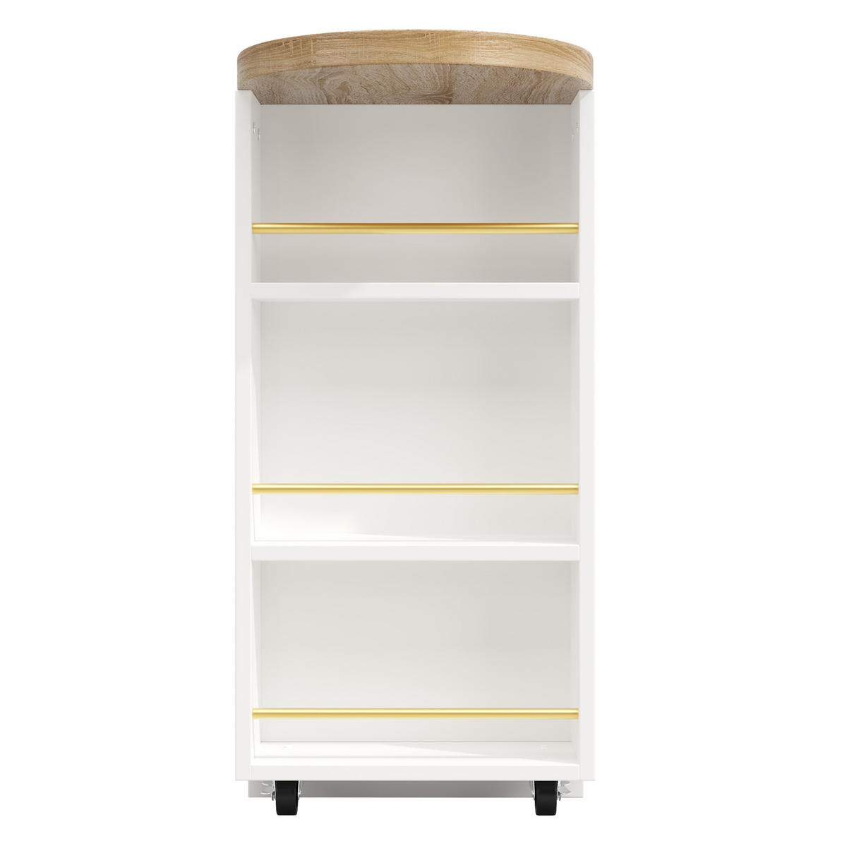 BARTISCH mit 360°-Drehfunktion 128-203x39x90 cm MDF Metall Weiß - Weiß, Metall (203/39/90cm) - Meubliv