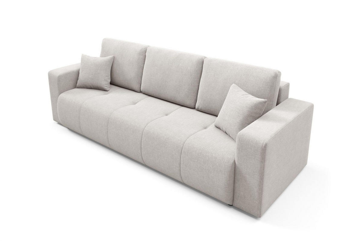 SCHLAFSOFA Augusto - Hellgrau, Holzwerkstoff/Textil (244/82/102cm) - Fun Möbel