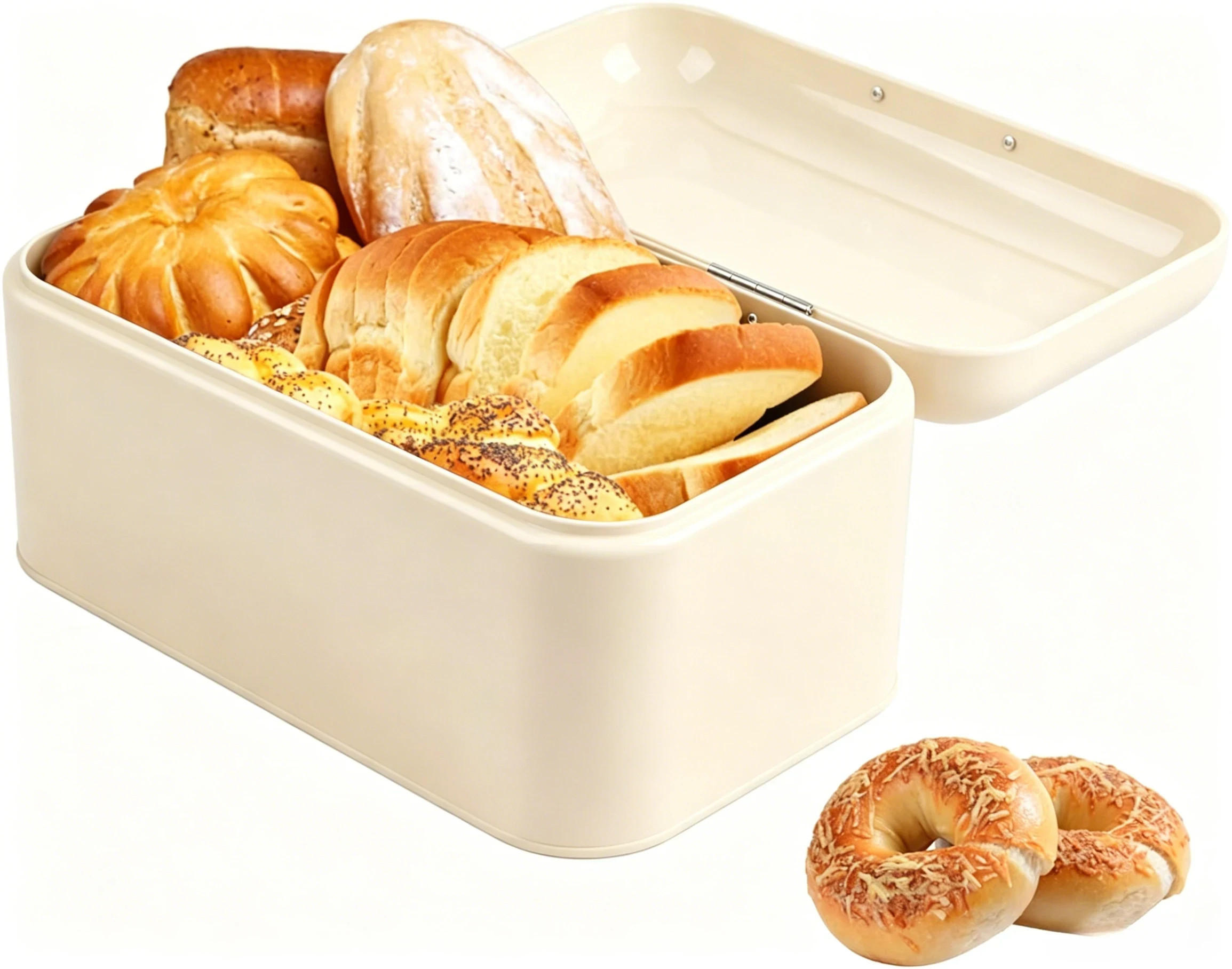 BROTKASTEN 30.3/18.2/15.2 cm Creme - Creme, Metall (18.2/15.2/30.3cm) - Authentics
