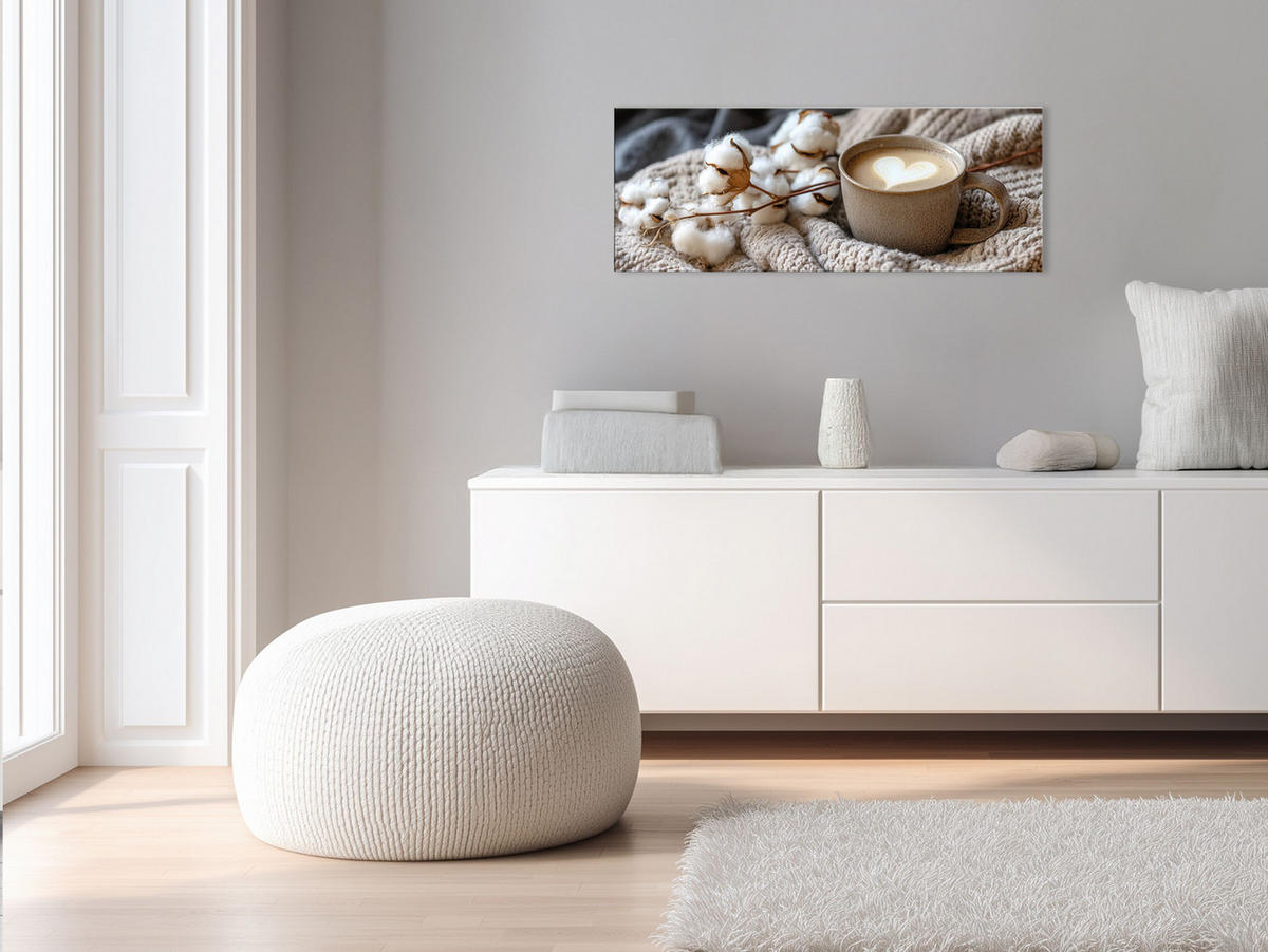 GLASBILD 80x30 cm Küche Kaffee beige - Beige, Glas (80/30cm) - artissimo