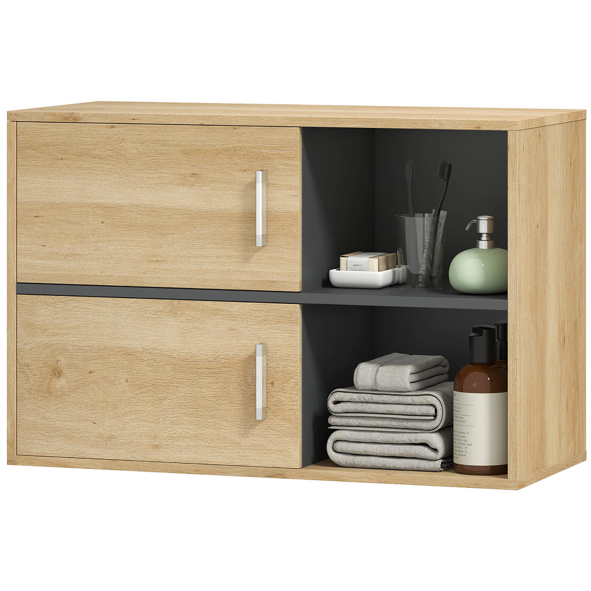 HÄNGESCHRANK Naturholz 1 Stück - Beige, Kunststoff (80/57.5/35cm) - GiPP
