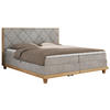 BOXBETT CAICOS 180/200 - Hellgrau Velvet - H4 - Hellgrau, Holz/Textil (180/200cm) - MKS