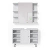 BADMÖBEL-SET Fynn Weiß 2 Teile, Unterschrank 80 cm - Weiß, Holzwerkstoff (60/54/32cm) - Vicco