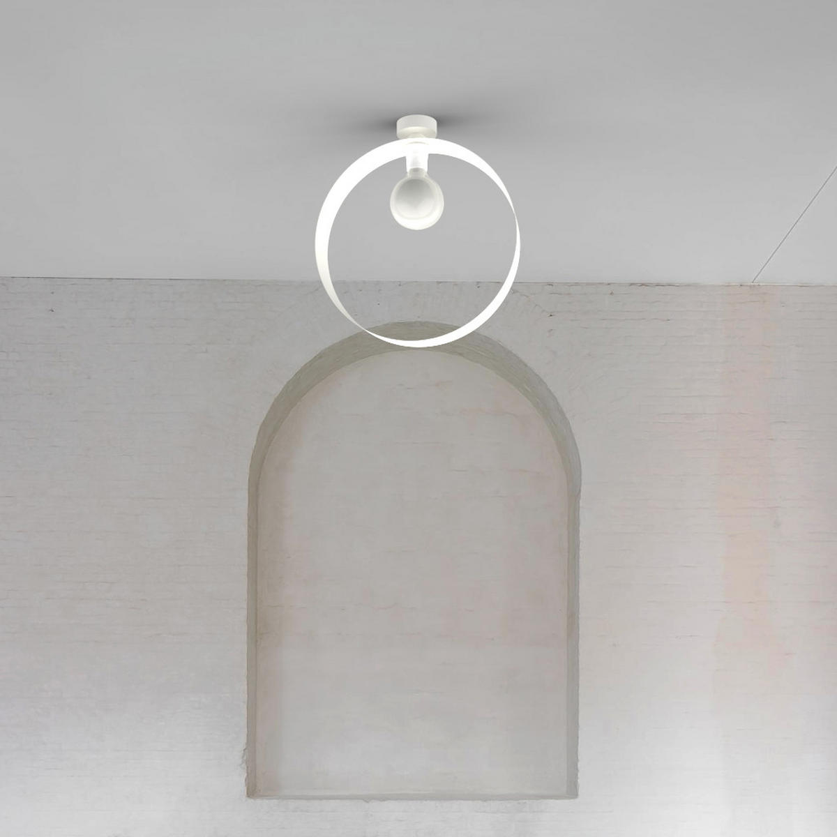DECKENLEUCHTE Nucleo - Weiß, Metall (7/40/40cm) - Lumicom