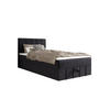 BOXBETT BAHAMA 90x200 Monolith 97, mit Matratze H3 und Topper, Dunkelgrau - Dunkelgrau, Holz/Kunststoff (90/200cm) - Bedante