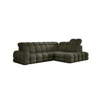 ECKSOFA TOLLO Anthology-stoff L-form 302x217x105 cm grün - Waldgrün, Holz/Textil (217/302cm) - DomoHome