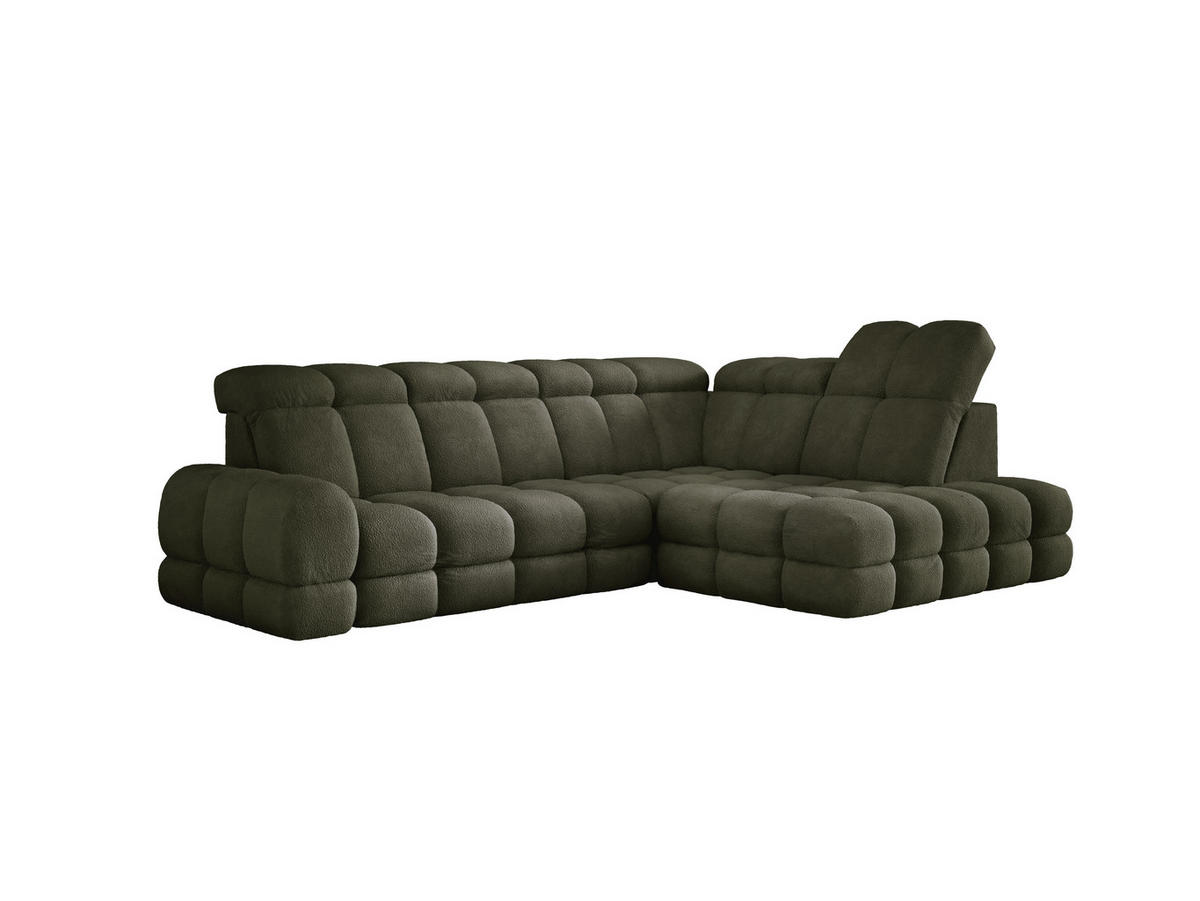 ECKSOFA TOLLO Anthology-stoff L-form 302x217x105 cm grün - Waldgrün, Holz/Textil (217/302cm) - DomoHome