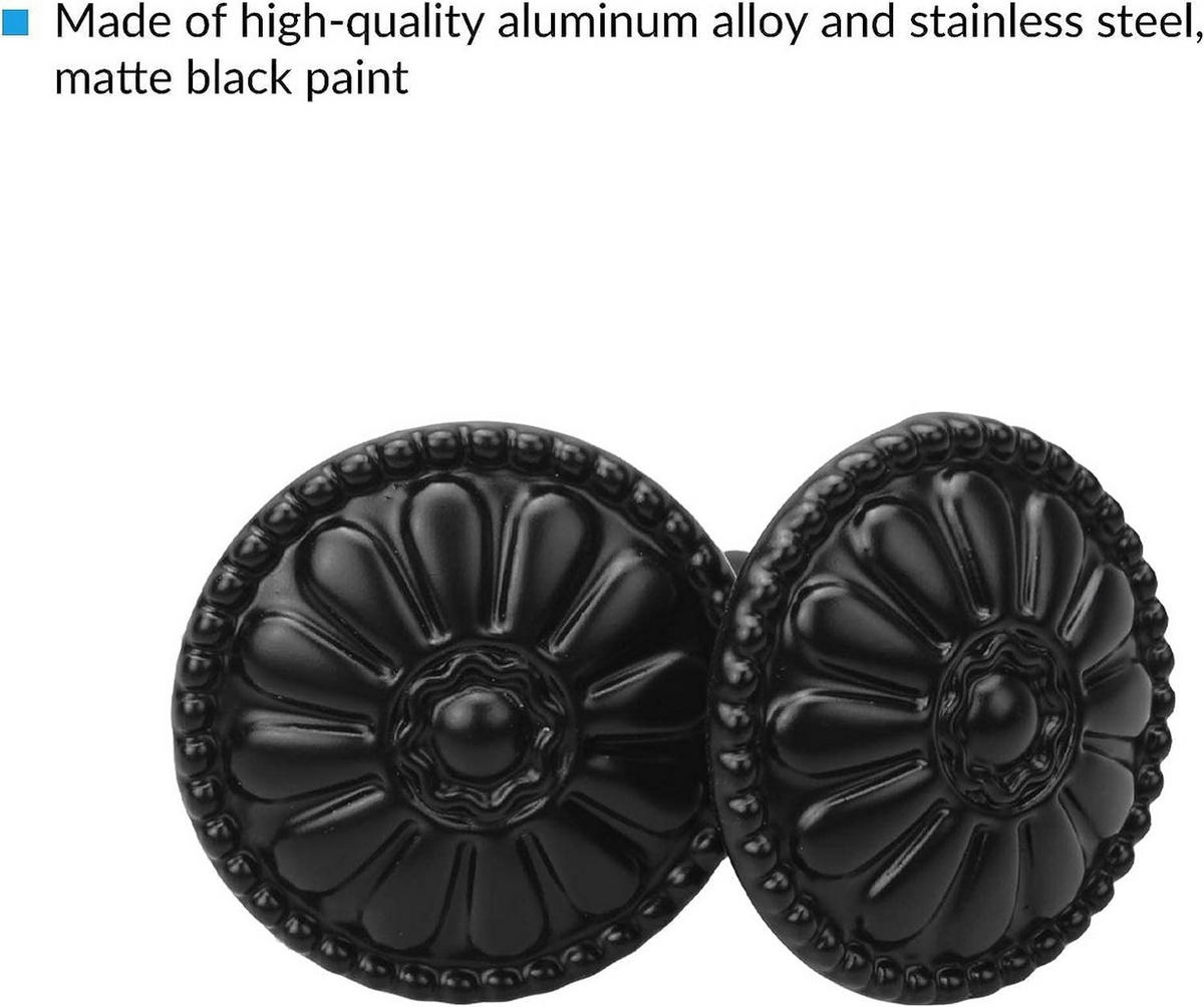 SCHRANKKNOPF Schwarz 12er-Set 30 mm - Schwarz, Kunststoff (3/2.5/3cm)