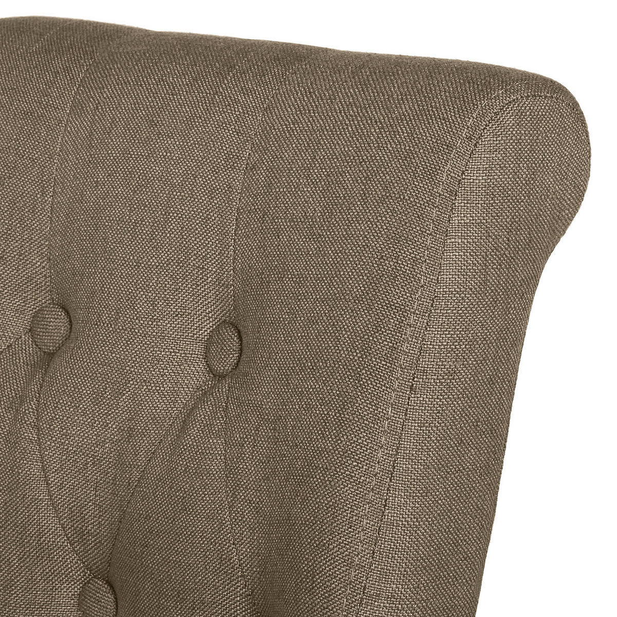 POLSTERSTUHL - Webstoff / Massivholz - Cappuccino, Holz/Textil (45/95/60cm) - home24