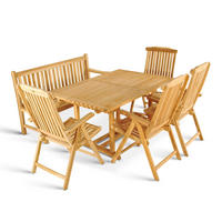 GARTENMÖBELSET 6TLG. KUBA ARUBA - Beige, Holz - SAM