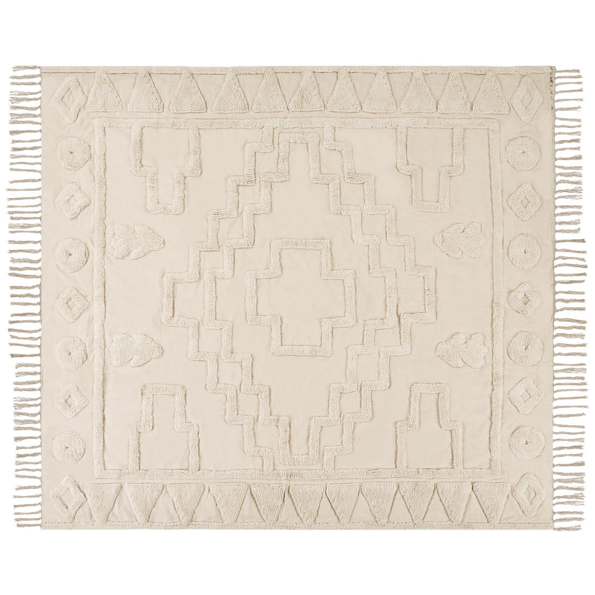 PŘIKRÝVKA Bavlna 190/190 cm Béžová Chack - béžová, textil (190/190cm) - Beliani