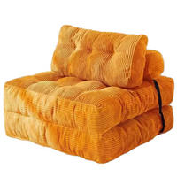 SCHLAFSESSEL Schlafsofa Sofabett Einzelsofa mit Waschbarem Kissen - Orange, Textil (85/40/85cm) - Authentics
