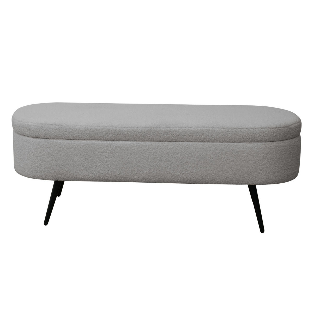SITZBANK IVY mit Teddystoff - Grau, Textil (118/45/40cm) - SVITA