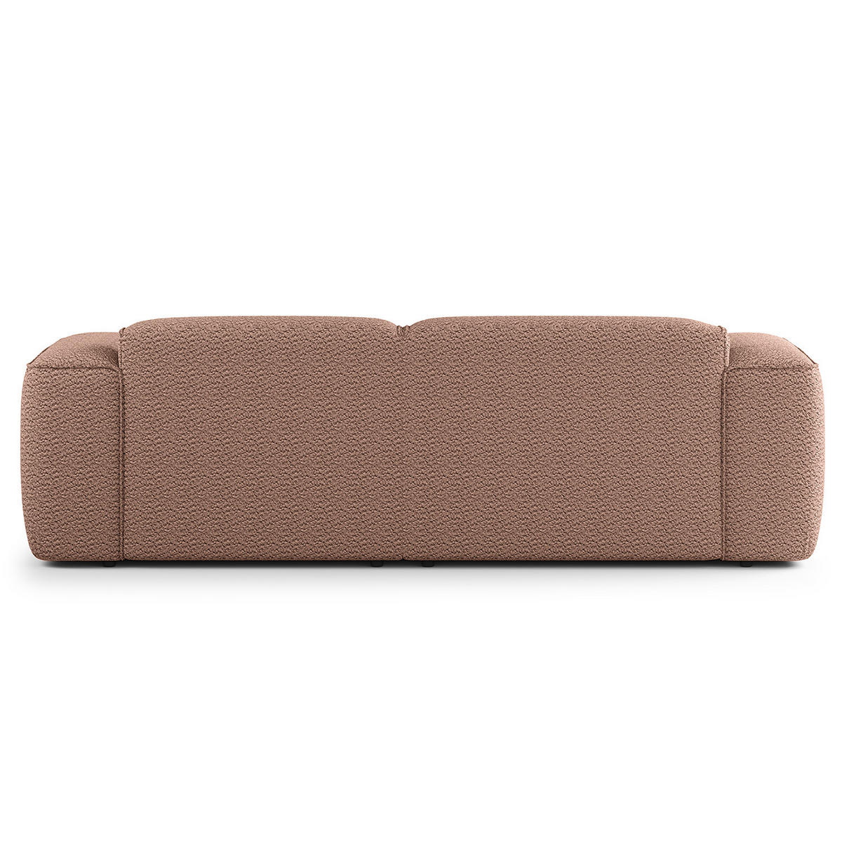 ECKSOFA mit XL-Longchair - Mauve/Schwarz, Kunststoff/Textil (260/171cm) - home24