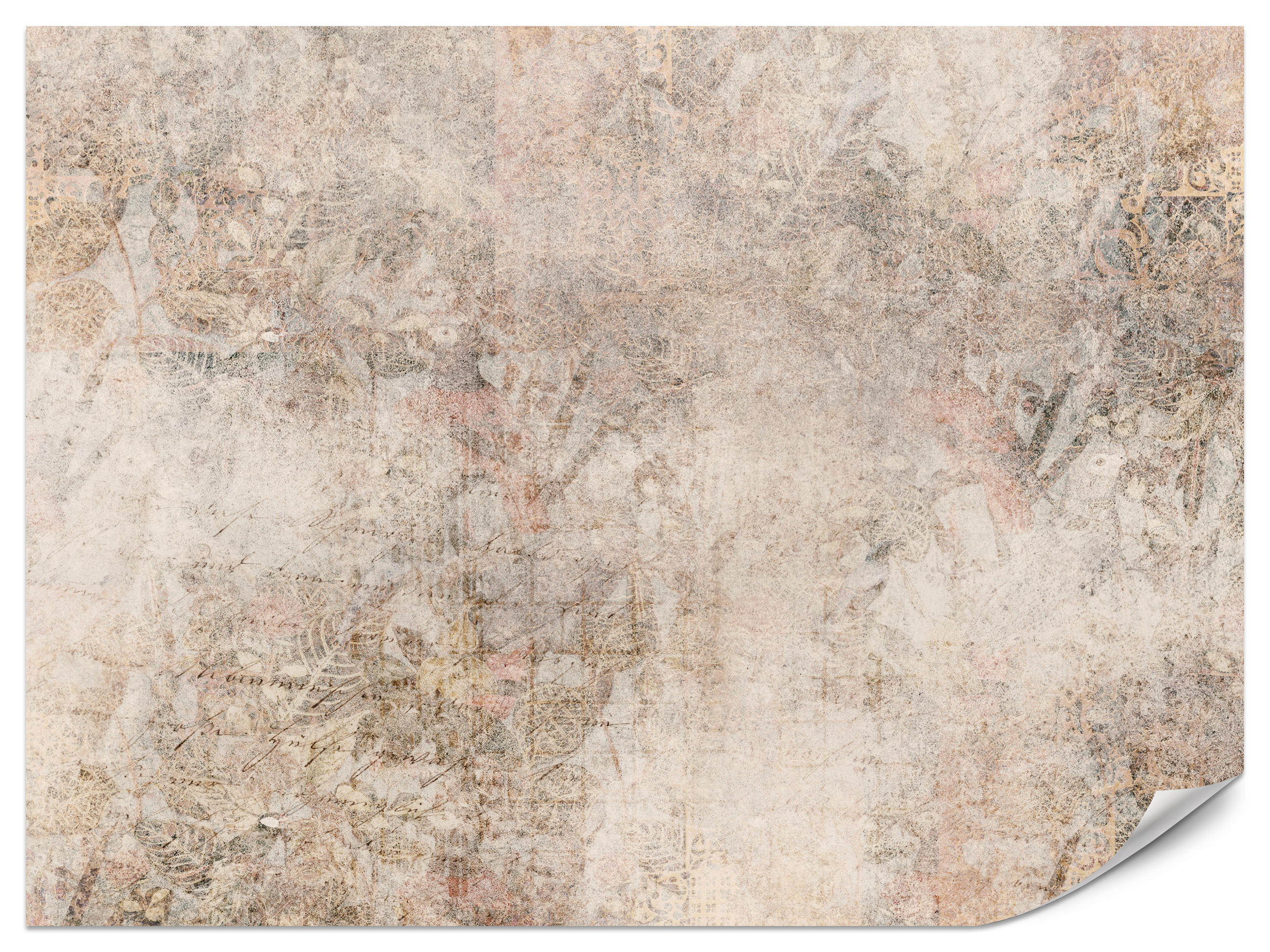 FOTOTAPETE für Schlafzimmer Abstrakte Mosaik Ornamente Beton Modern 400x280 - Beige/Braun, Papier (400/280cm) - Muralo