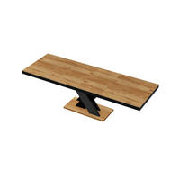 ESSTISCH Rechteckig Alteiche Schwarz Hochglanz 120/89/75 cm - Schwarz Hochglanz/Alteiche, Holzwerkstoff (89/16/75cm) - designimpex