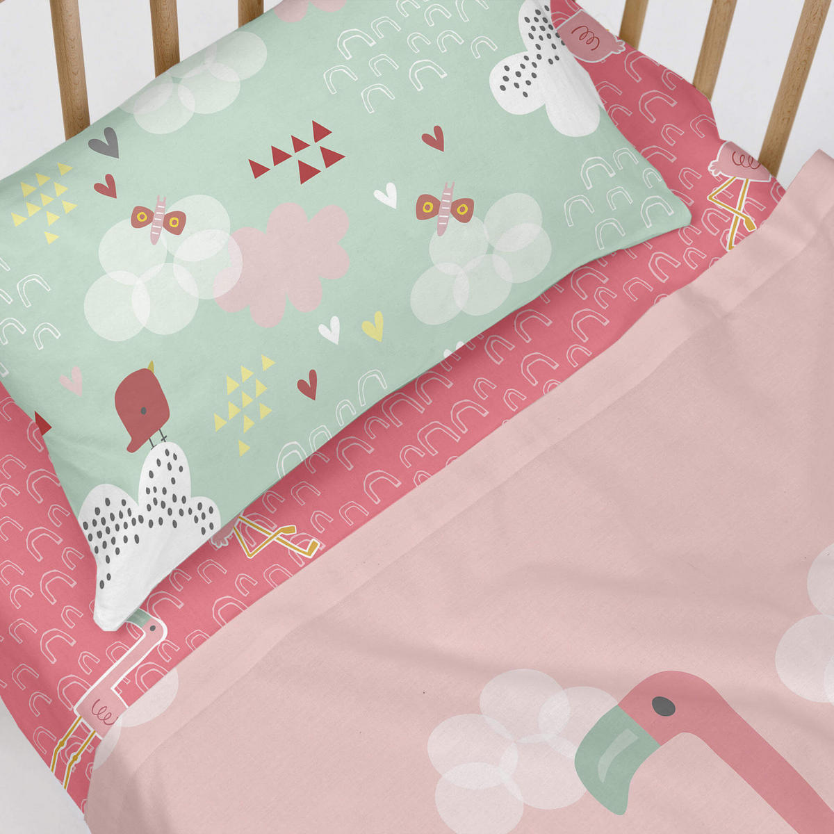 SPANNBETTTUCH hola 60x120x14 cm (kinderbett) mehrfarbig - Multicolor, Textil (60/120cm) - Happy Friday