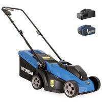 AKKU-RASENMÄHER 20V Brushless – 33 cm, 4.0 Ah Akku & Ladegerät – 35L Korb - Blau, Kunststoff (38.6/101/131.5cm) - HYUNDAI