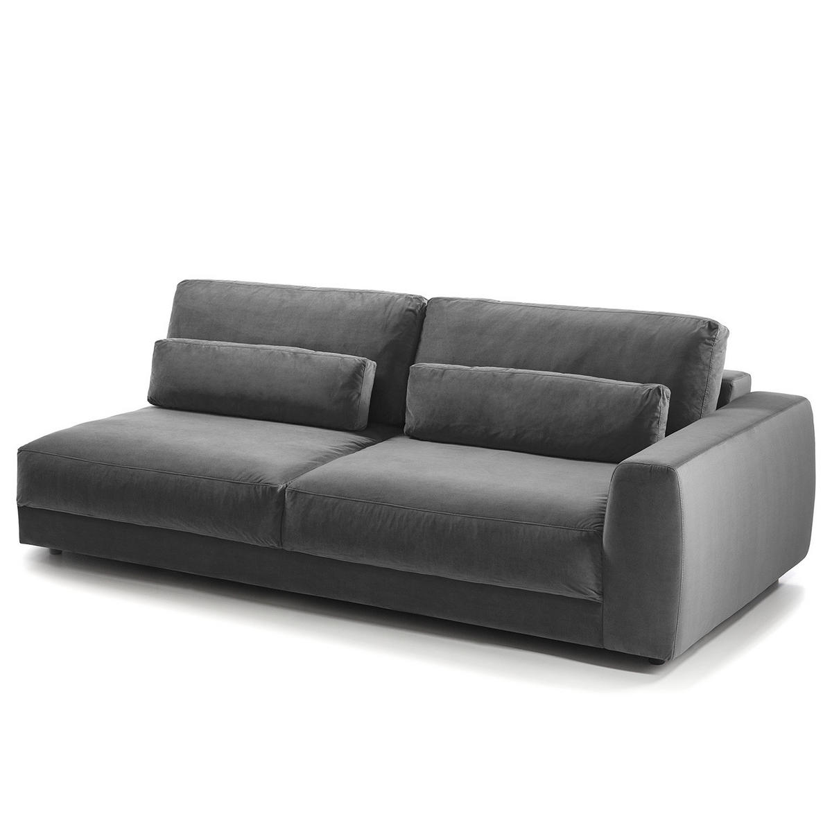 3-SITZER MODULSOFA - Grau, Textil (228/80/117cm) - home24