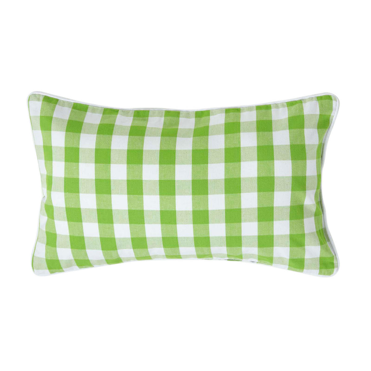KISSENHÜLLE Karo-Muster 30/50 cm, 100% Baumwolle - Grün, Textil (30/50cm) - Homescapes