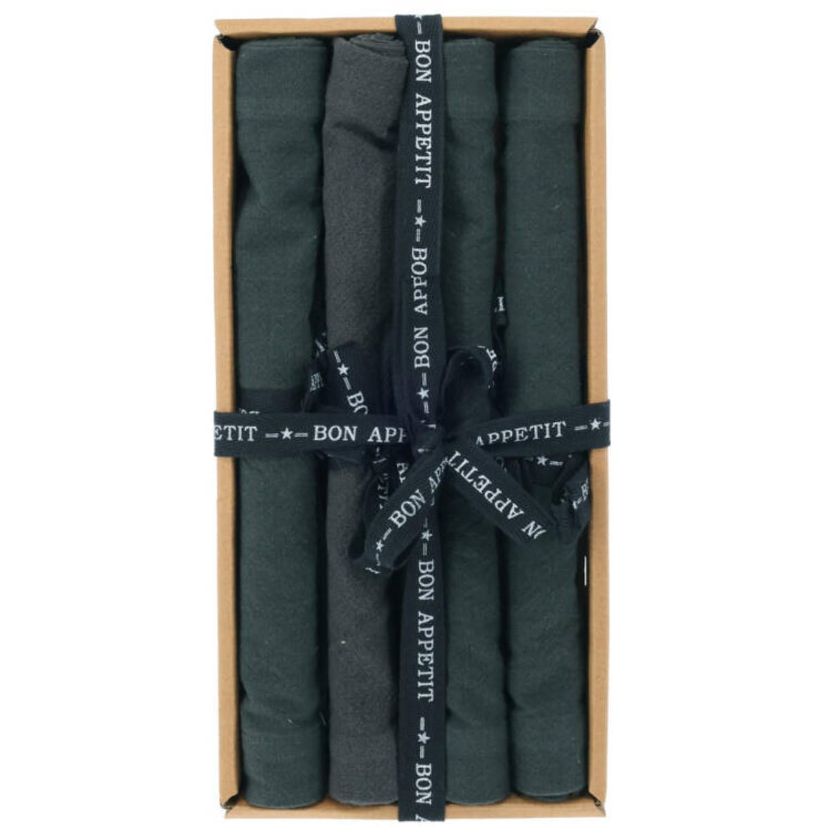 TISCHSETS 4er-Set 48/33 cm - Anthrazit, Naturmaterialien (33/48cm) - Home Styling Collection