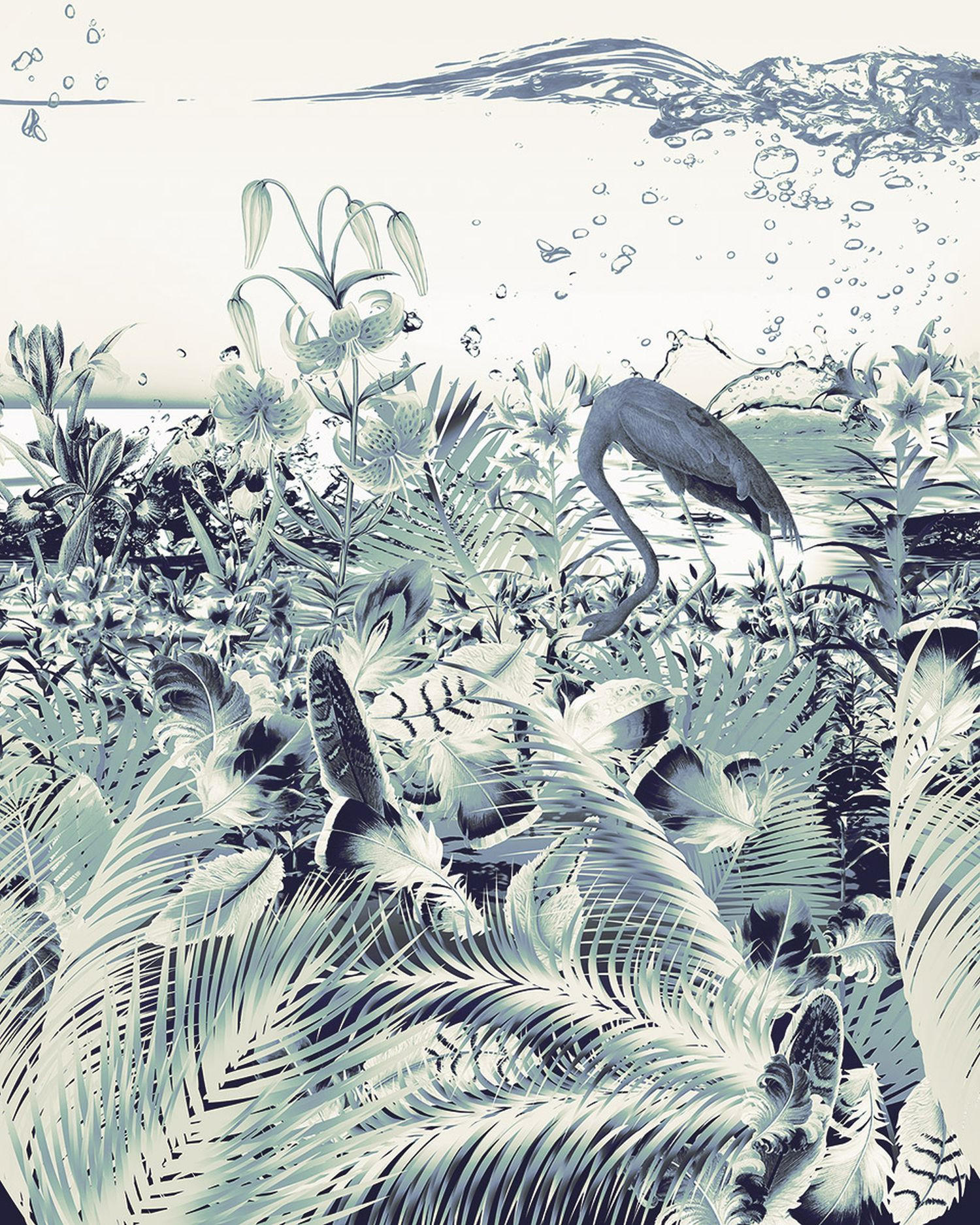 FOTOTAPETE Fantasie 200 x 250 cm - Grün, Papier (200/250cm) - Sanders & Sanders