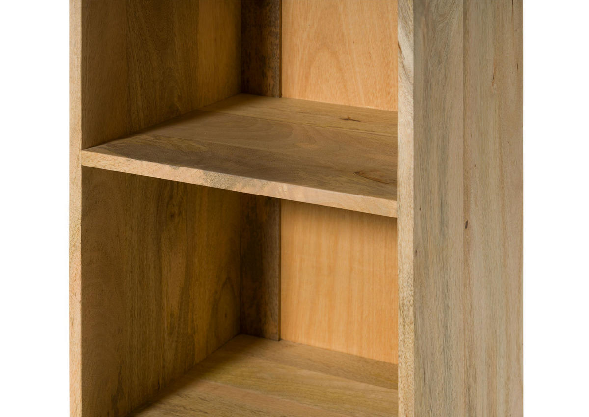 WANDREGAL Mango 35x35x120 natur lackiert VALENCIA #105 - Braun, Holz (35/120/35cm) - Massivmoebel24