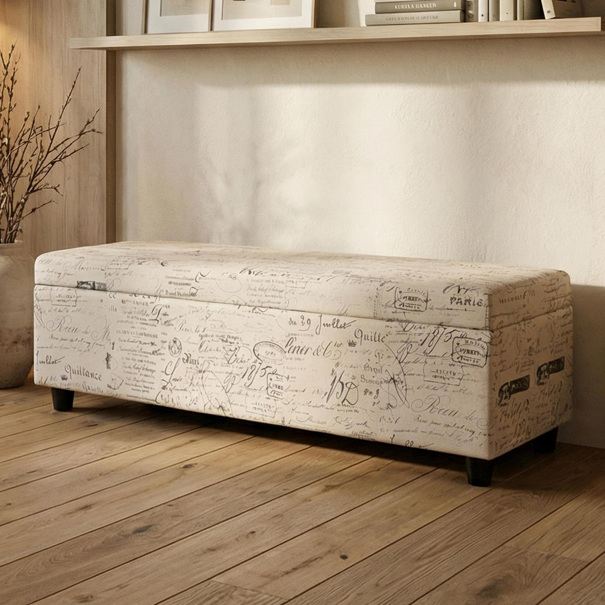 AUFBEWAHRUNGS-TRUHE Cremeweiß - Weiß, Textil (114/45/45cm) - MCW