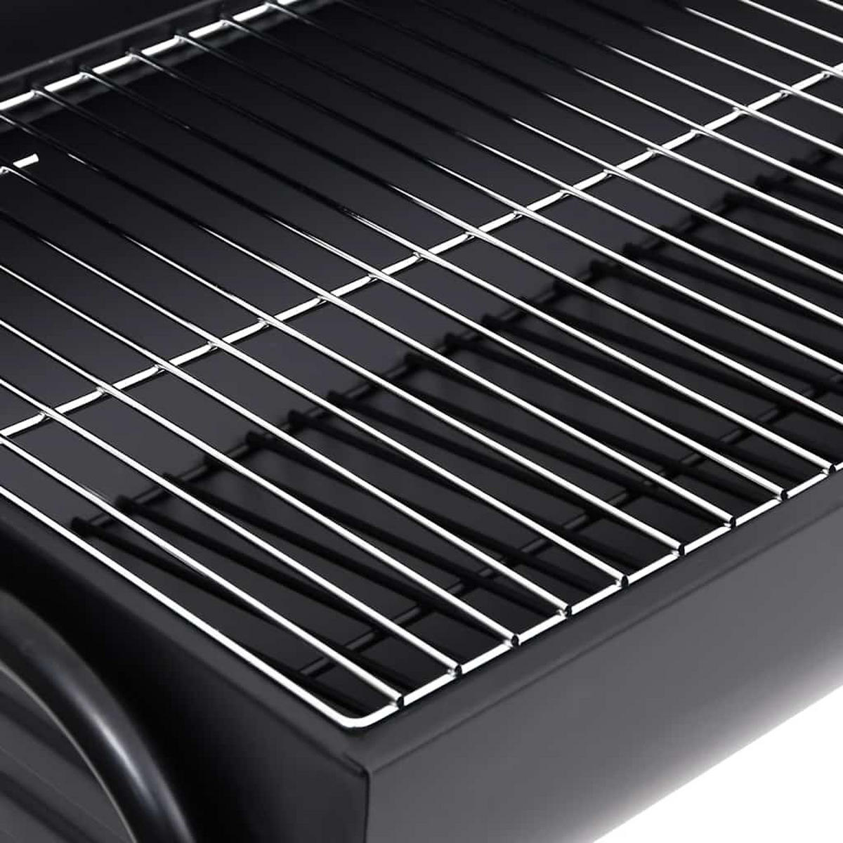 GRILL Mit 2 Grillrosten Schwarz 80/95/90 Cm Stahl - Schwarz, Metall (13/90/68cm) - vidaXL