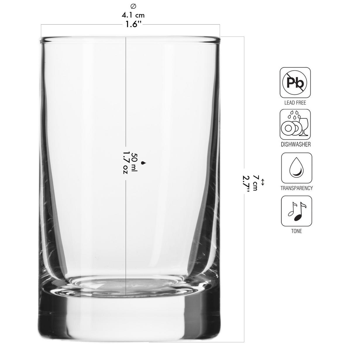 SCHNAPSGLÄSER, 6er-Set, 50 ml - Transparent, Glas (0.05L) - Krosno Glass