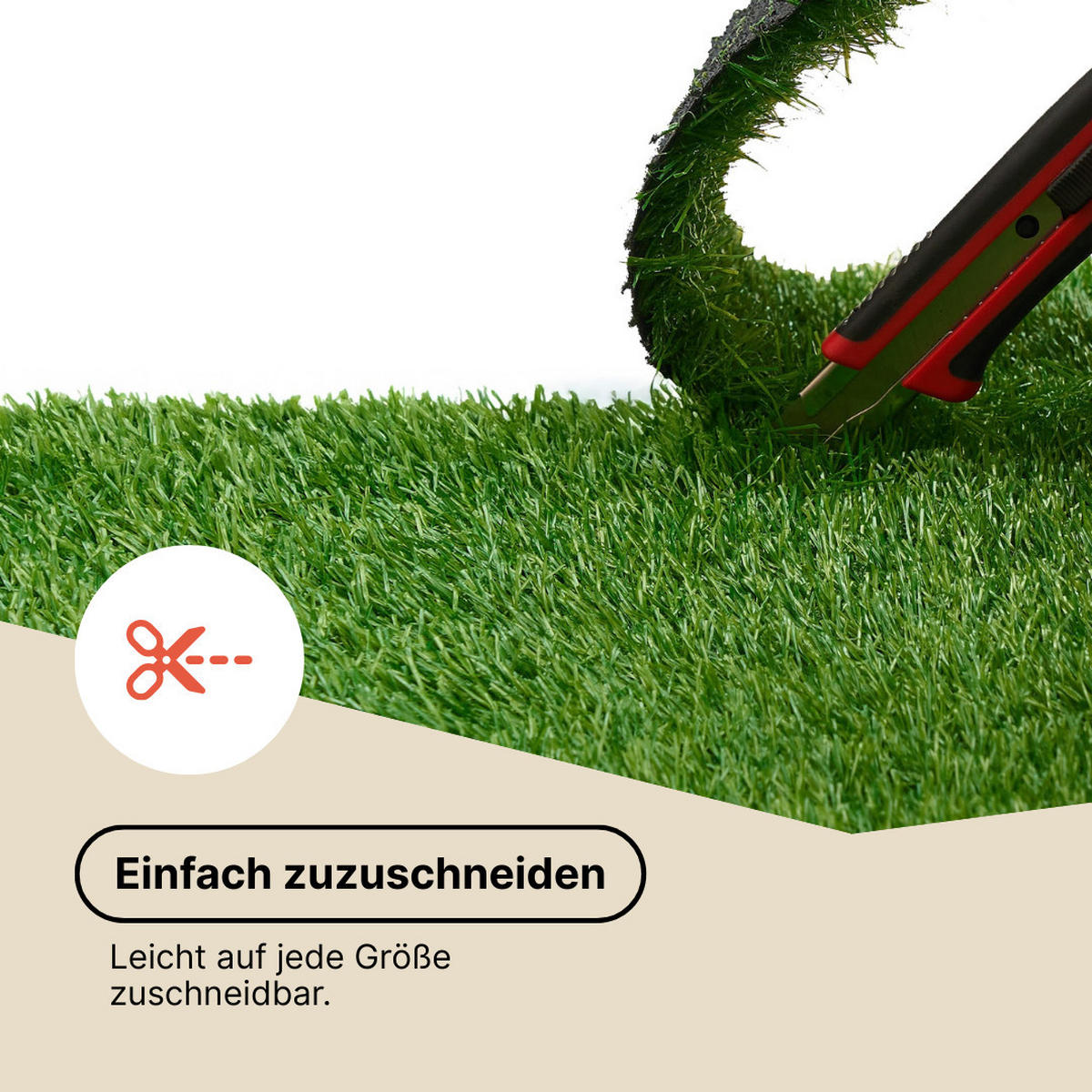 KUNSTRASEN Natural 30 mm – Rasenteppich, UV-beständig, für Garten & Terrasse 250/550 cm - Grün, Textil (250/550cm) - Tapiso