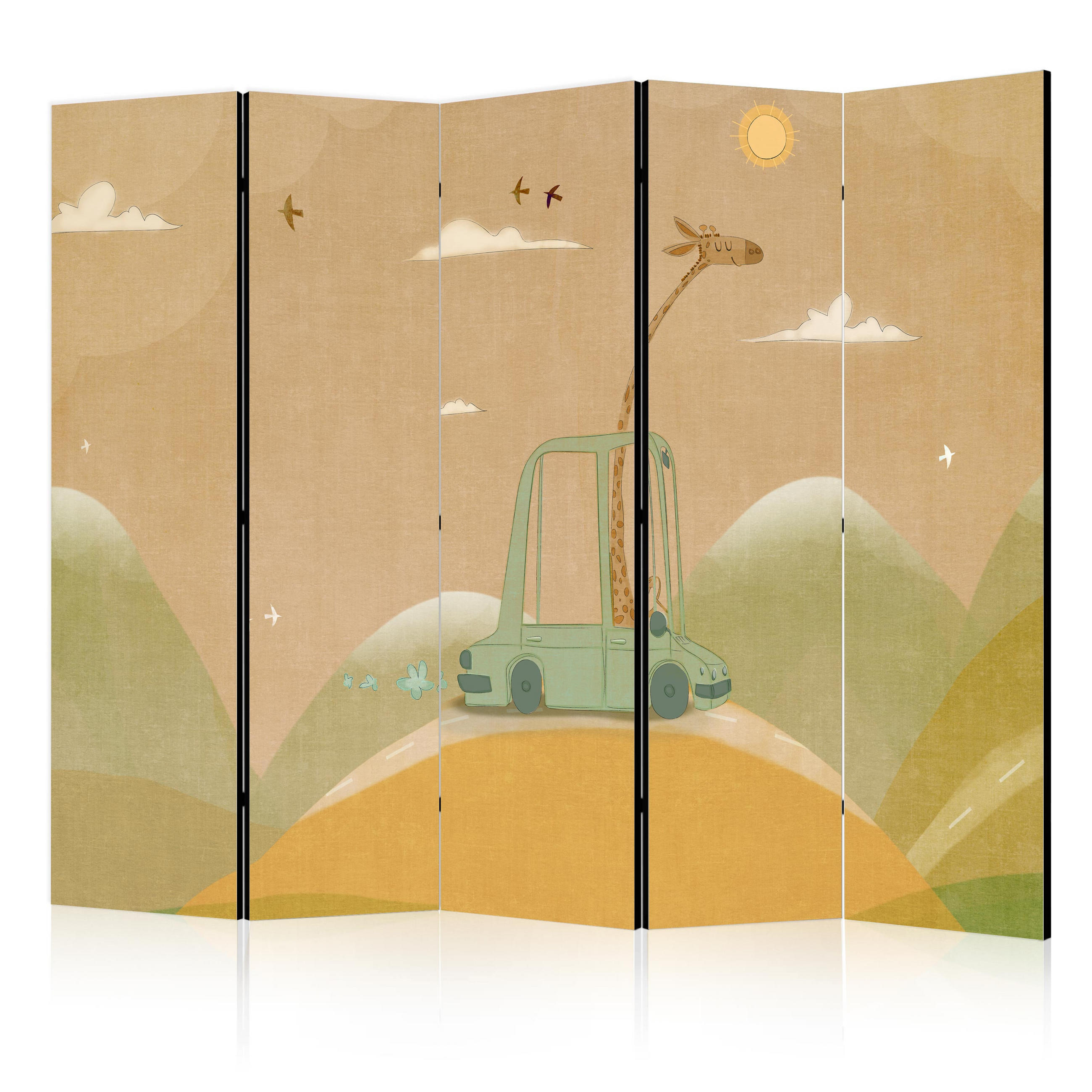 Muralo Paravent Braun 225x172x3 cm