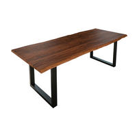 ESSTISCH LAUREN - Nussbaumfarben/Walnussfarben, Holz/Metall (100/240/77cm) - SAM