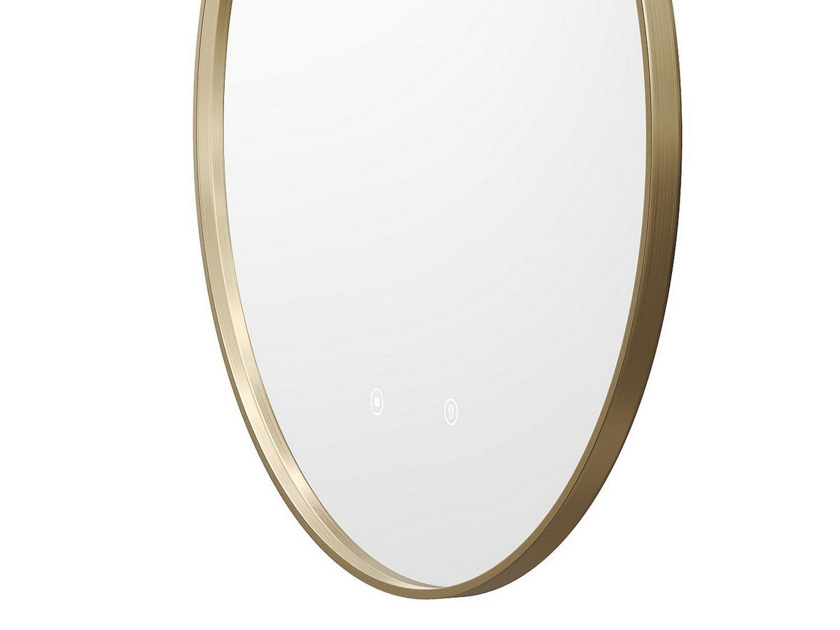 BADSPIEGEL - 60 cmcm x 4 cmcm - Metall - Goldfarben - PEONIA - Goldfarben, Metall (60/60/4cm) - Vente-Unique