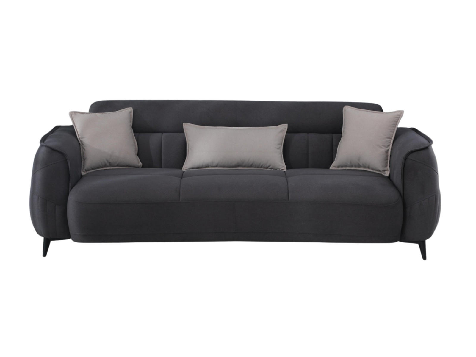 3-SITZER SOFA Cordoba Anthrazit - Anthrazit, Holzwerkstoff/Kunststoff (240/85/100cm)