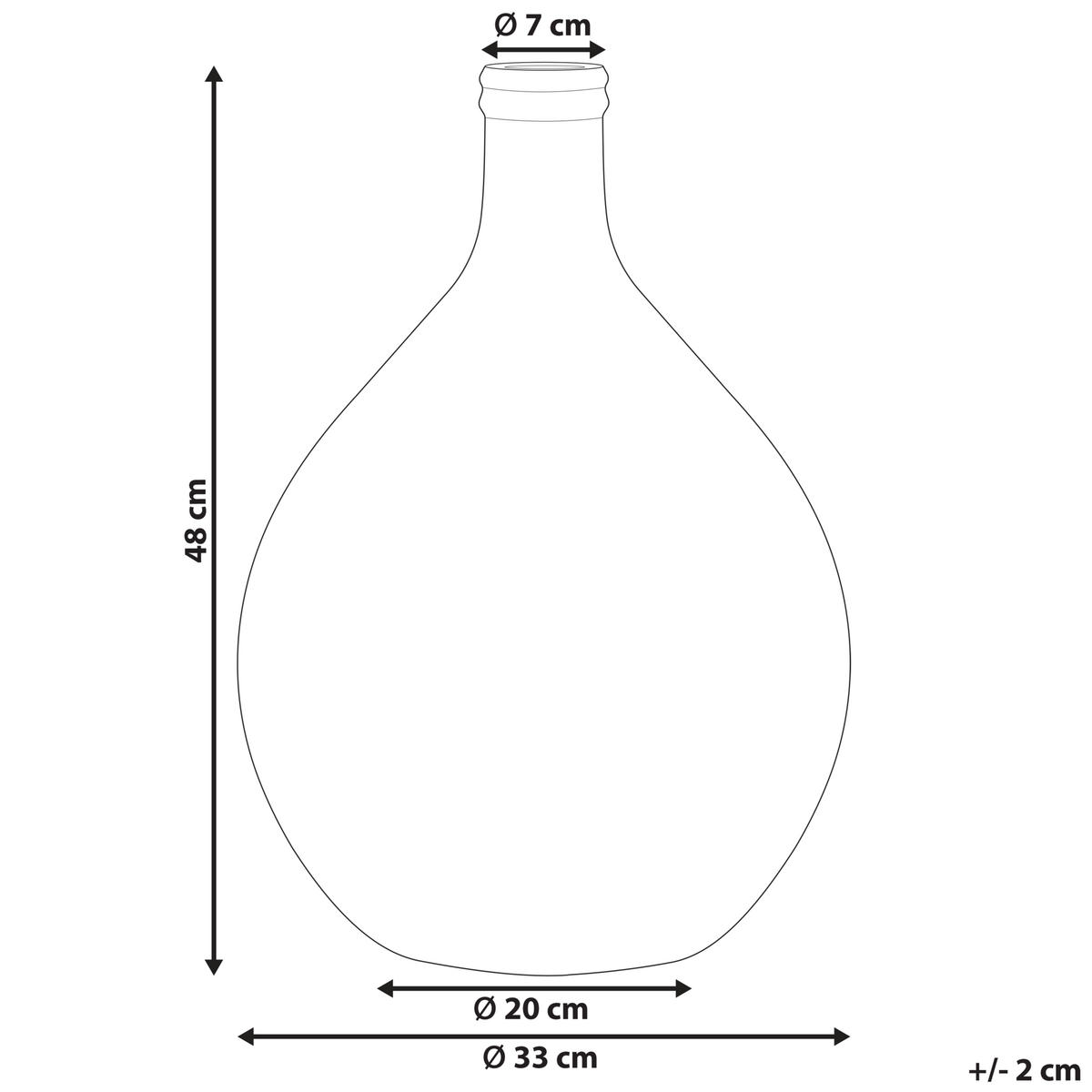 DEKOVASE Glas braun Chatni - Braun, Glas (48cm) - Beliani