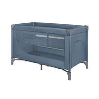 BABYREISEBETT So Gifted 2 Ebenen blau grau als Beistellbett nutzbar, Matratze inklusive, Laufstallfunktion - Grau, Metall (65/125cm) - Kikka boo