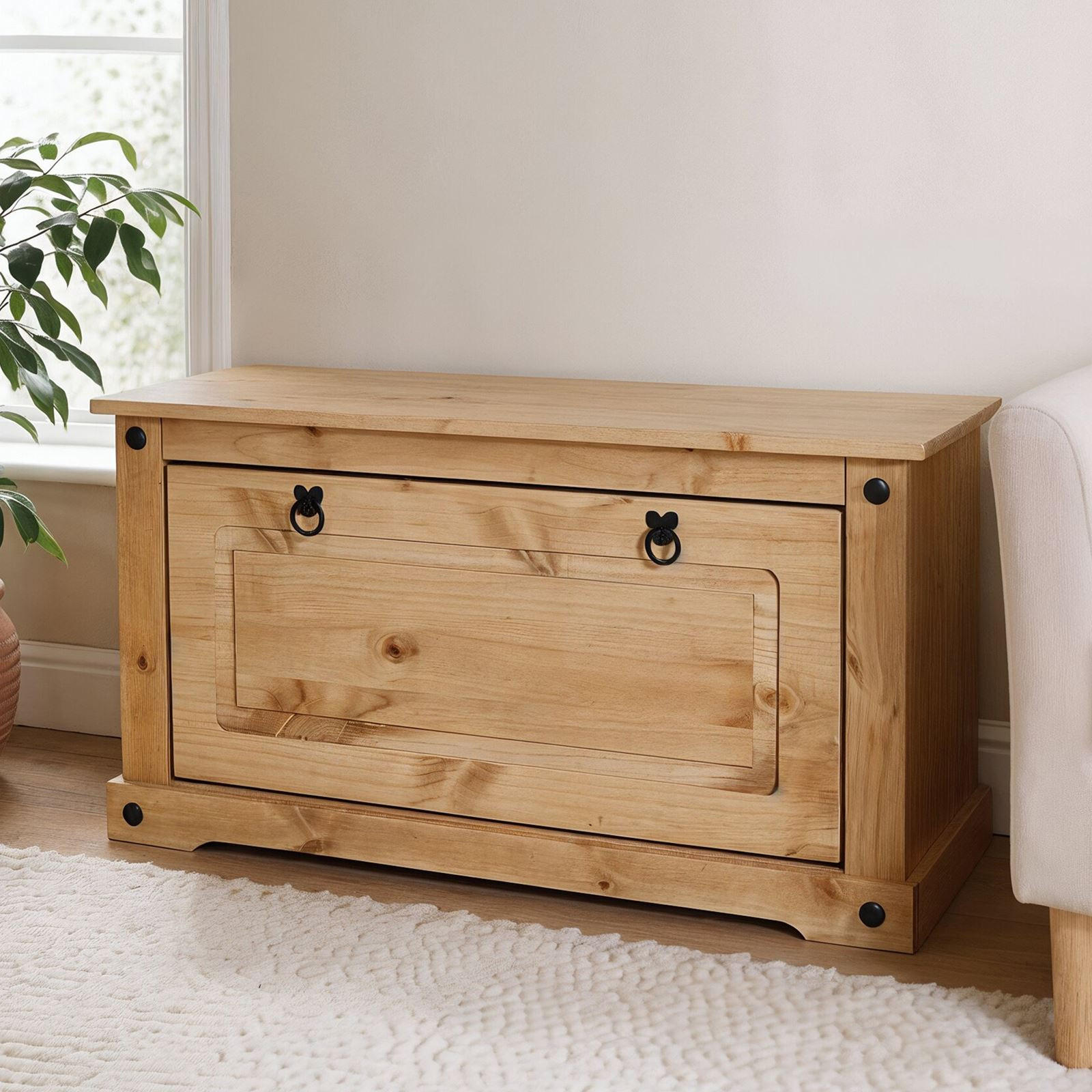 MEXICO MÖBEL SCHUHBANK TEQUILA - Naturfarben, Holz (95/50/38cm) - IDIMEX