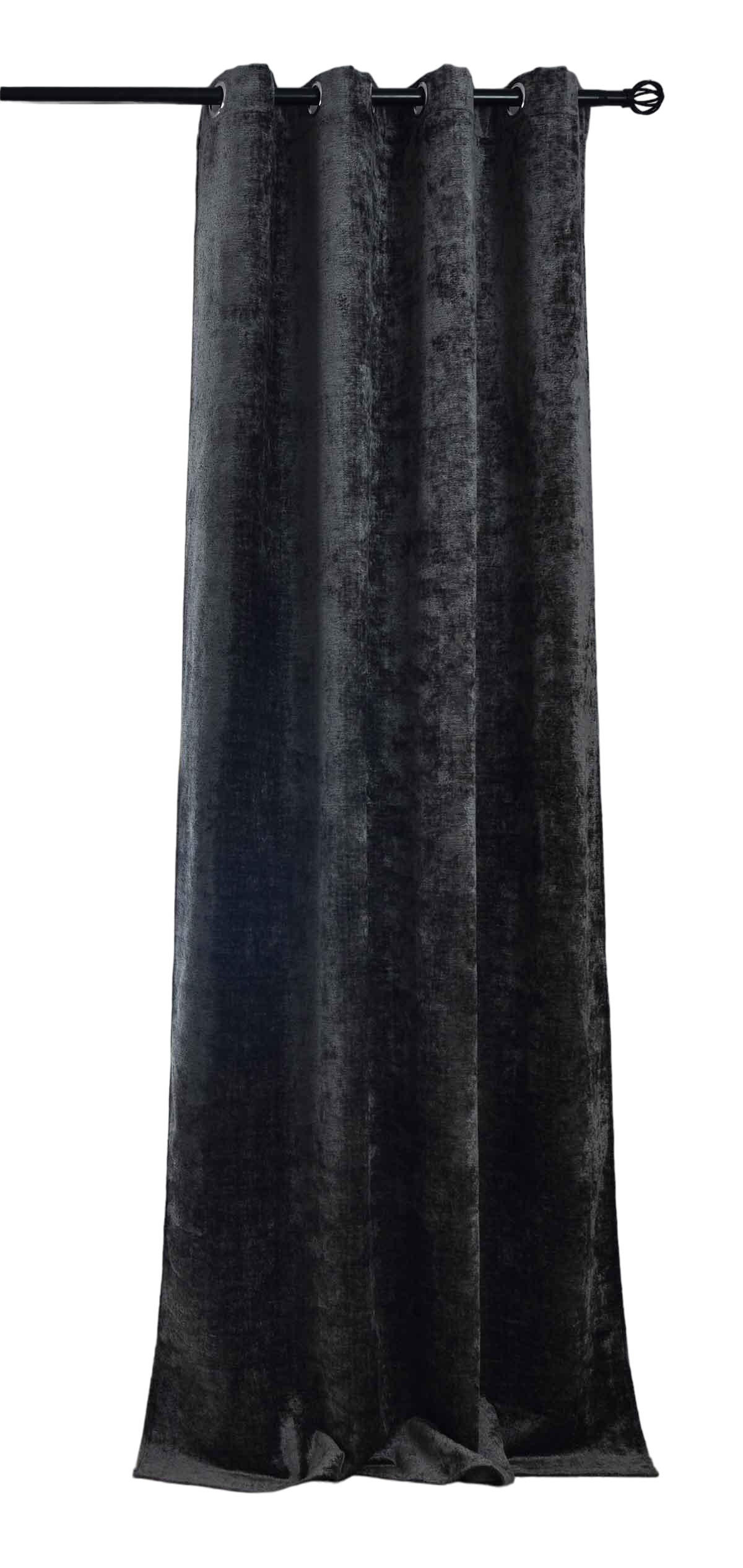 VORHANG NÜRNBERG HxB 245x135 cm Dunkelgrau - Dunkelgrau, Textil (135/245/245cm) - Gardinenbox