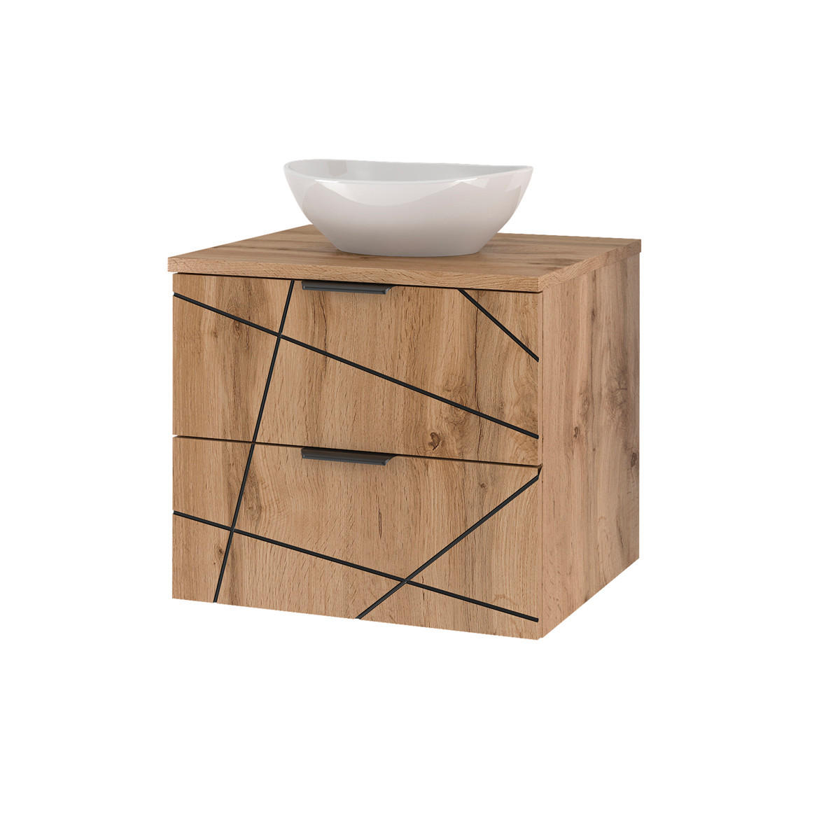 WASCHTISCH 60.6cm Teren Holz - Braun, Holzwerkstoff (60.6/52.2/46.5cm) - Petits-meubles