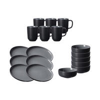 FRÜHSTÜCKSSERVICE Jasper schwarz 18er Set - Schwarz, Keramik (1/1/1cm) - Ritzenhoff Breker