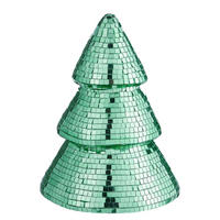DEKO-TANNENBAUM Disco - Grün, Glas (16/20/16cm) - BUTLERS